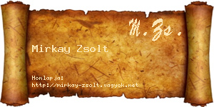 Mirkay Zsolt névjegykártya